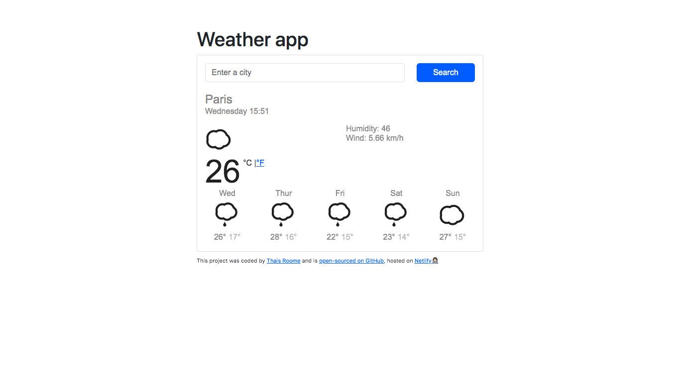 Weather App Preview