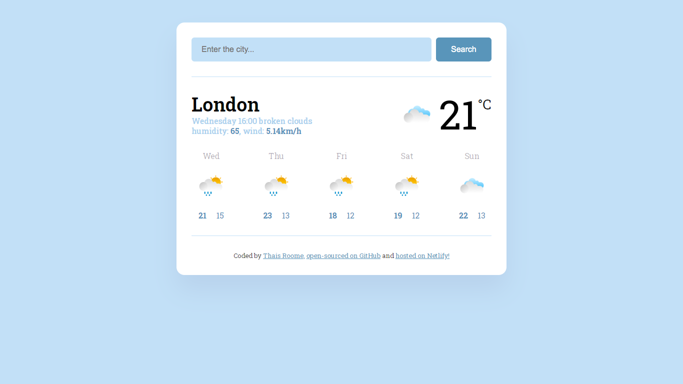 Weather project preview