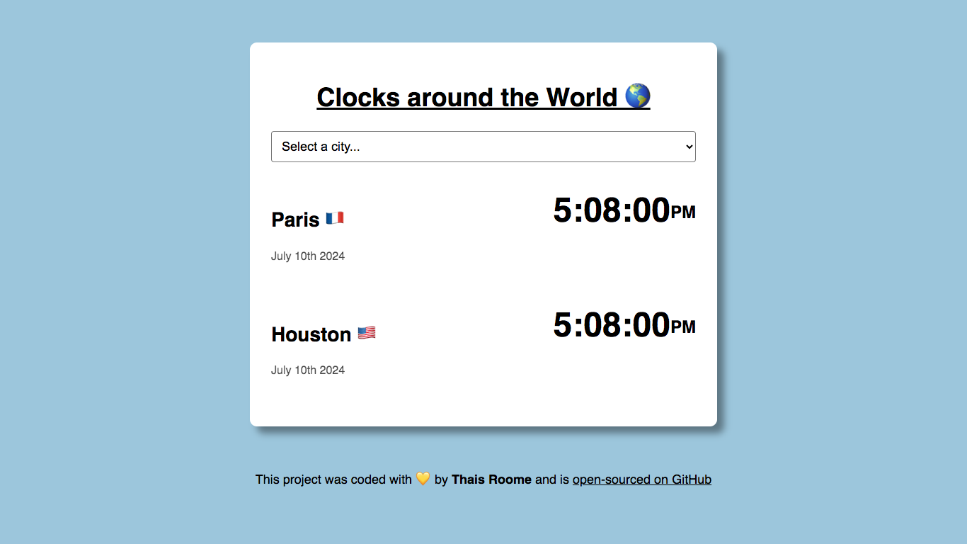 World clock project preview